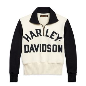 Harley Davidson Vintage Inspired Half-Zip Sweater